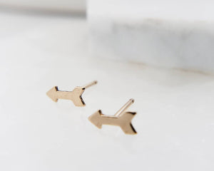 Tiny Gold Arrow Studs • Small Stud Earrings • Dainty Gold Studs • Small Silver Arrows • Delicate Arrow Earrings