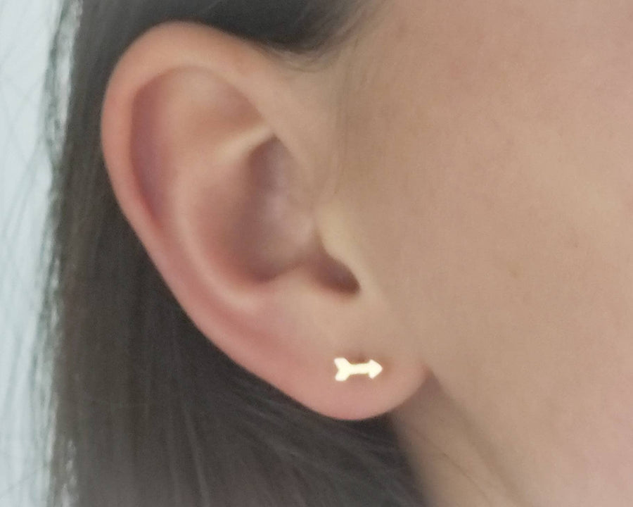 Tiny Gold Arrow Studs • Small Stud Earrings • Dainty Gold Studs • Small Silver Arrows • Delicate Arrow Earrings