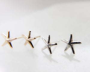 Tiny Starfish Studs • Delicate Starfish Earrings • Minimalist Earrings • Gold Starfish Studs • Beach Themed Jewelry • Cute Little Starfish