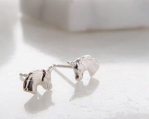 Tiny Unicorn Stud Earrings • Cute Little Unicorns • Gold Unicorn Earrings • Magical Unicorn Studs • Sweet Stud Earrings • Einhorn Studs