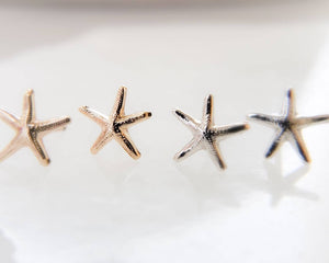 Tiny Starfish Studs • Delicate Starfish Earrings • Minimalist Earrings • Gold Starfish Studs • Beach Themed Jewelry • Cute Little Starfish