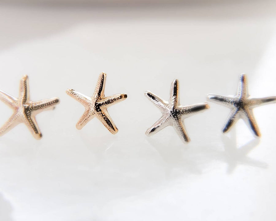 Tiny Starfish Studs • Delicate Starfish Earrings • Minimalist Earrings • Gold Starfish Studs • Beach Themed Jewelry • Cute Little Starfish