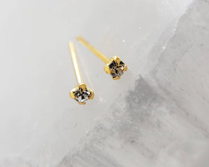 Super Tiny CZ Stud Earrings • Cubic Zirconia Studs • Dainty Silver Earring Studs • Delicate Sparkle Studs • Multiple Piercing Studs