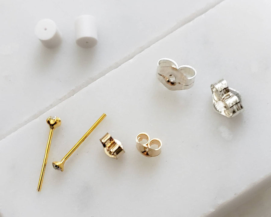 Super Tiny CZ Stud Earrings • Cubic Zirconia Studs • Dainty Silver Earring Studs • Delicate Sparkle Studs • Multiple Piercing Studs