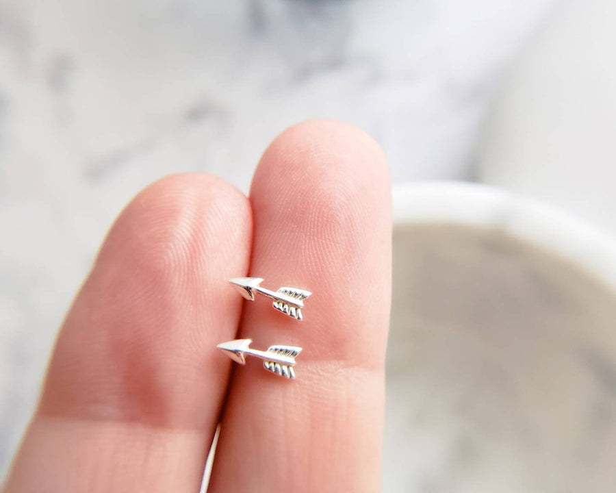 Little Arrow Earrings • Tiny Arrow Studs • Silver Arrow Studs • Tiny Boho Arrows • Festival Jewelry • Arrow Tragus Earring • Delicate Arrows