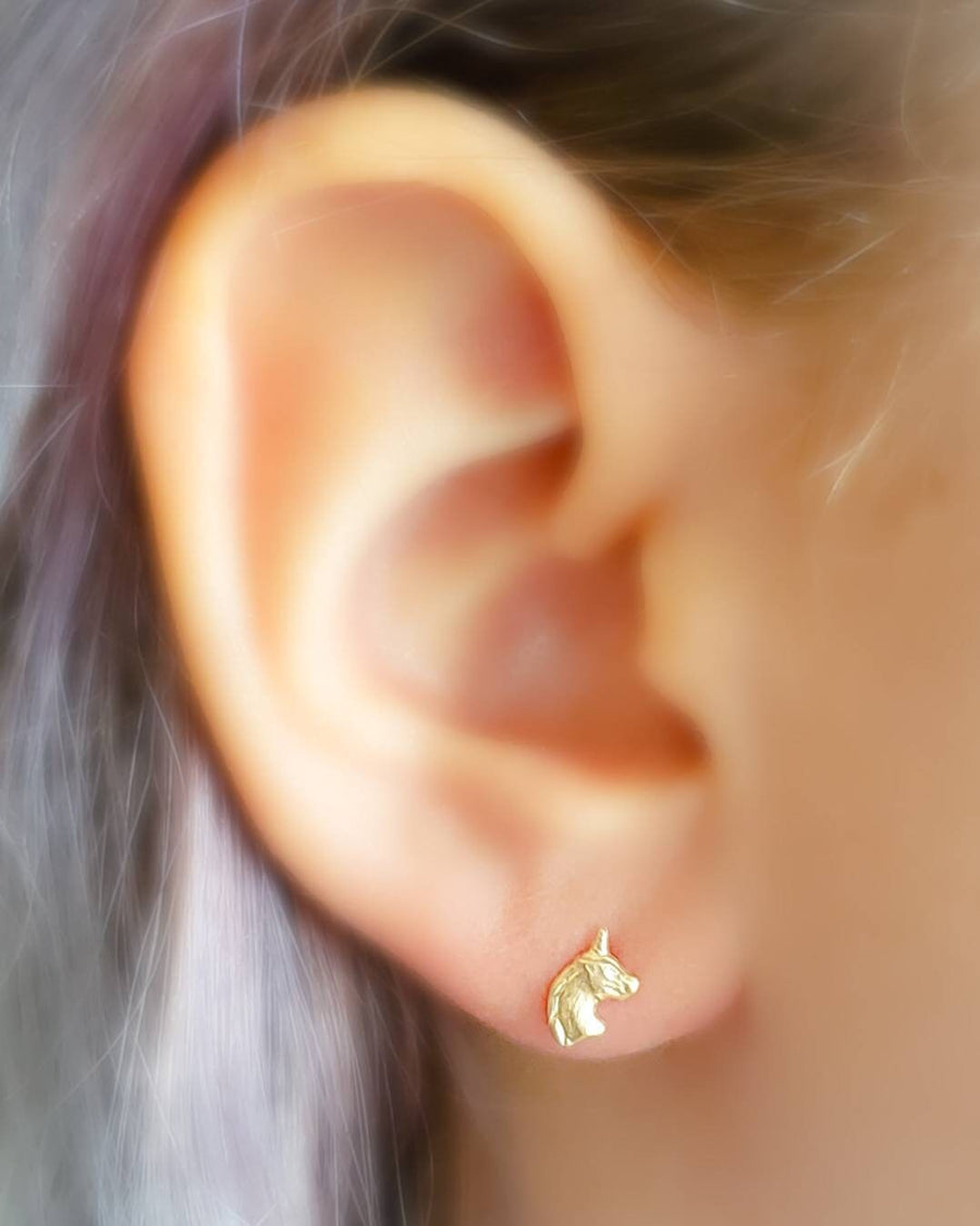 Tiny Unicorn Stud Earrings • Cute Little Unicorns • Gold Unicorn Earrings • Magical Unicorn Studs • Sweet Stud Earrings • Einhorn Studs