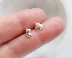 Tiny Unicorn Stud Earrings • Cute Little Unicorns • Gold Unicorn Earrings • Magical Unicorn Studs • Sweet Stud Earrings • Einhorn Studs