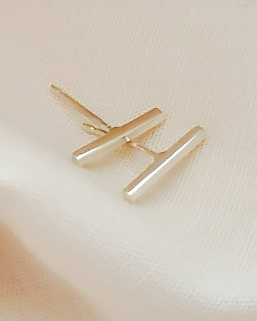 Little Modern Bar Studs • Silver Bar Earrings • Dainty Minimalist Studs • Tiny Bar Studs • Multiple Piercings