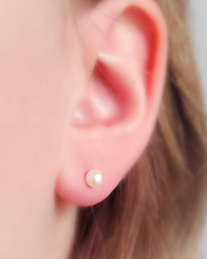 Little Pearl Studs • Freshwater Pearl Earrings • Classic Style • Simple Studs • Tiny White Pearl Studs • Delicate Pearl Earrings • June