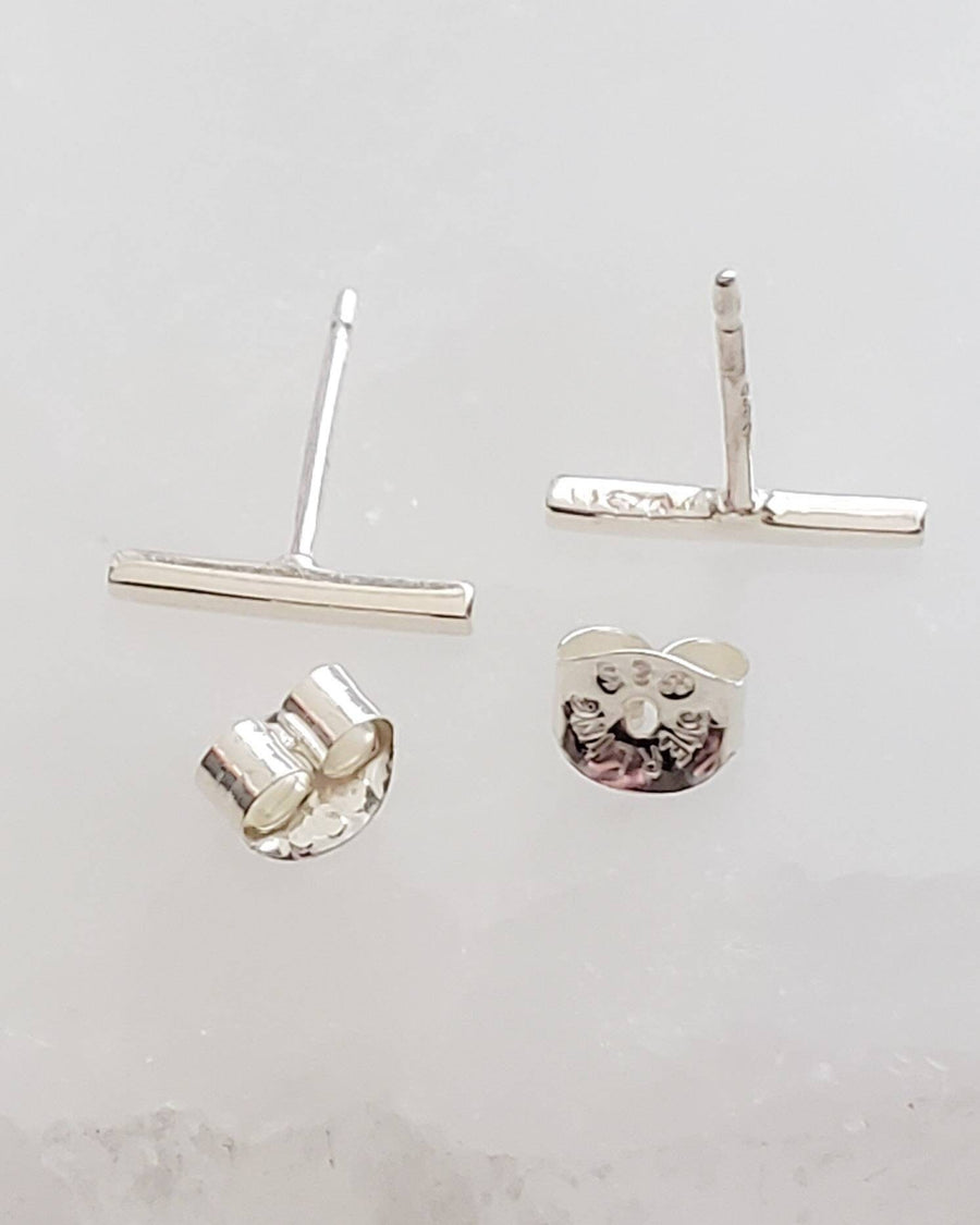 Little Modern Bar Studs • Silver Bar Earrings • Dainty Minimalist Studs • Tiny Bar Studs • Multiple Piercings