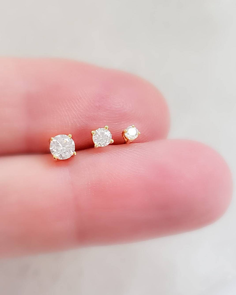 Tiny Sparkle Studs • CZ Set • Little Crystal Earring Studs • Delicate Stud Set • Multiple Piercing Set • Mixed Stud Set • Cubic Zirconia