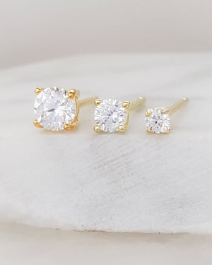 Tiny Sparkle Studs • CZ Set • Little Crystal Earring Studs • Delicate Stud Set • Multiple Piercing Set • Mixed Stud Set • Cubic Zirconia