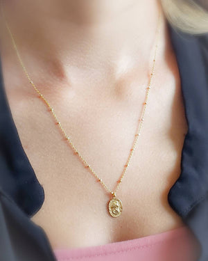 Dainty St. Christopher Necklace • Saint Christopher Medallion • Patron Saint of Travelers • Protection • Religious Jewelry