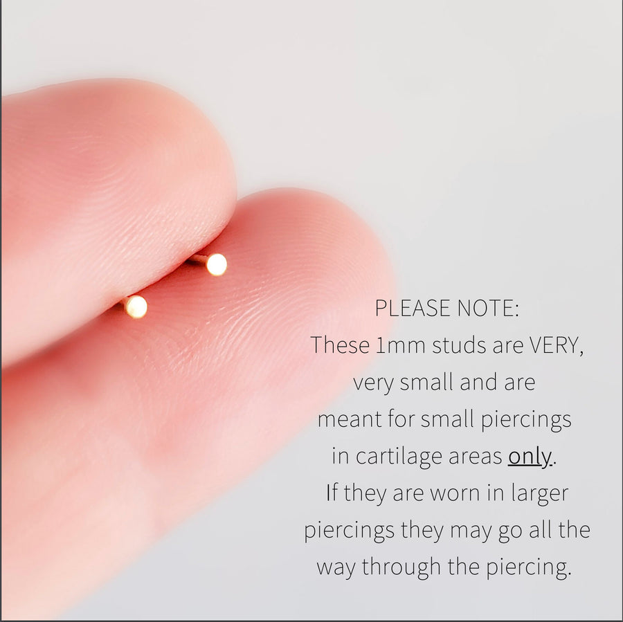 Instructions for Tiny 1mm Dot studs