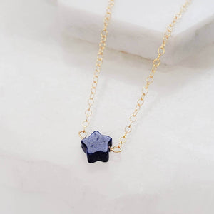 Lapis Star Necklace • Tiny Blue Star • Celestial Charm • Gift For Her • Lapis Lazuli Necklace • Waterproof • Best Friend Gift • Dainty