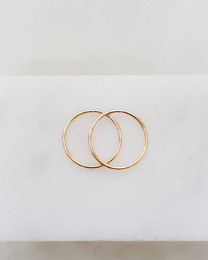 14k Gold Super Thin Endless Hoops • 22g • Tiny Hoop Earrings • Seamless Hoops • Dainty Earrings • Cartilage • Tragus • Septum • Nose