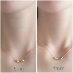 Floating Bead Necklace • Delicate Gold Necklace • Multiple Bead Necklace • Customize • Personalize • Dainty Jewelry • Minimalist Style