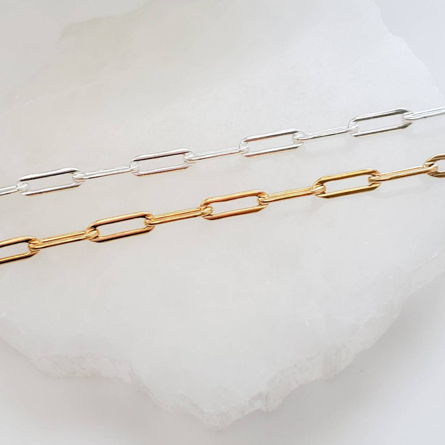 Chunky Paperclip Link Bracelet • Minimalist Chain • Simple Jewelry • Chunky Links • Modern Gold Links • Paper Clip Link • Chunky Chain