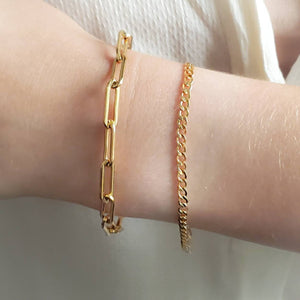 Chunky Paperclip Link Bracelet • Minimalist Chain • Simple Jewelry • Chunky Links • Modern Gold Links • Paper Clip Link • Chunky Chain