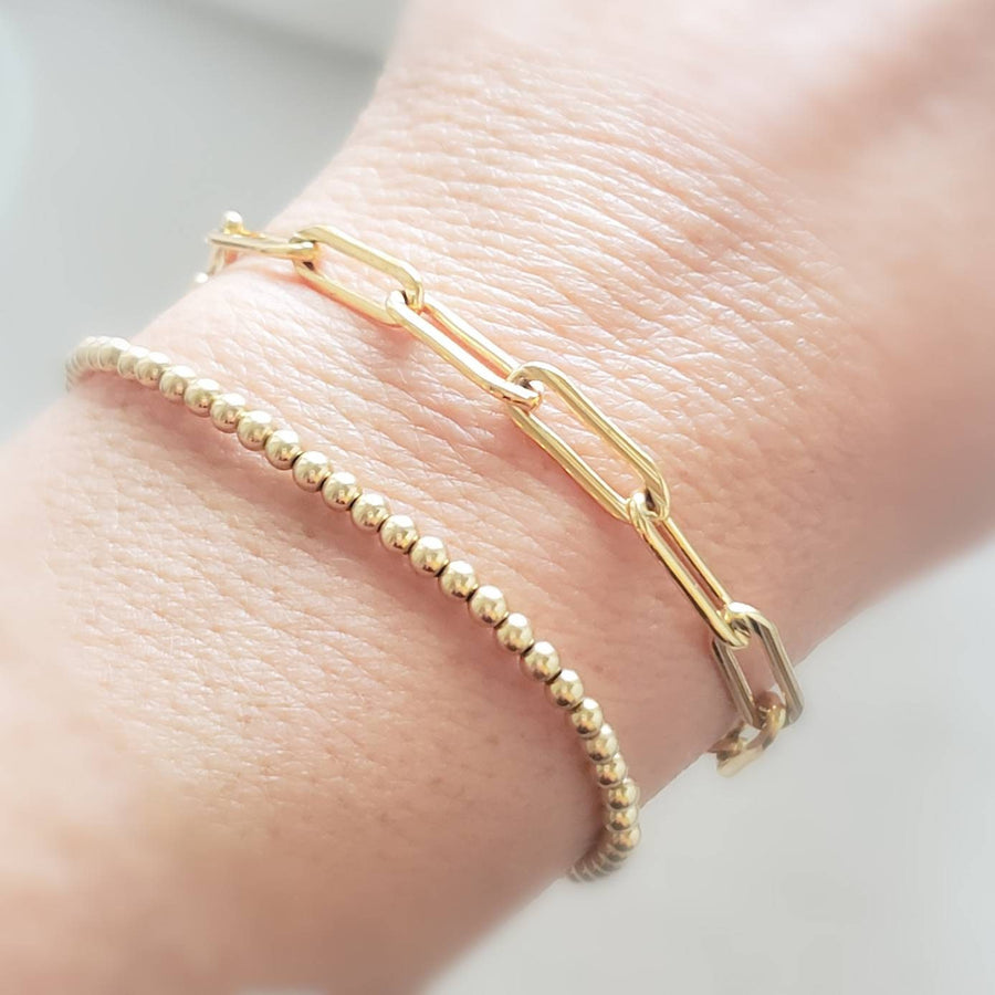 Chunky Paperclip Link Bracelet • Minimalist Chain • Simple Jewelry • Chunky Links • Modern Gold Links • Paper Clip Link • Chunky Chain