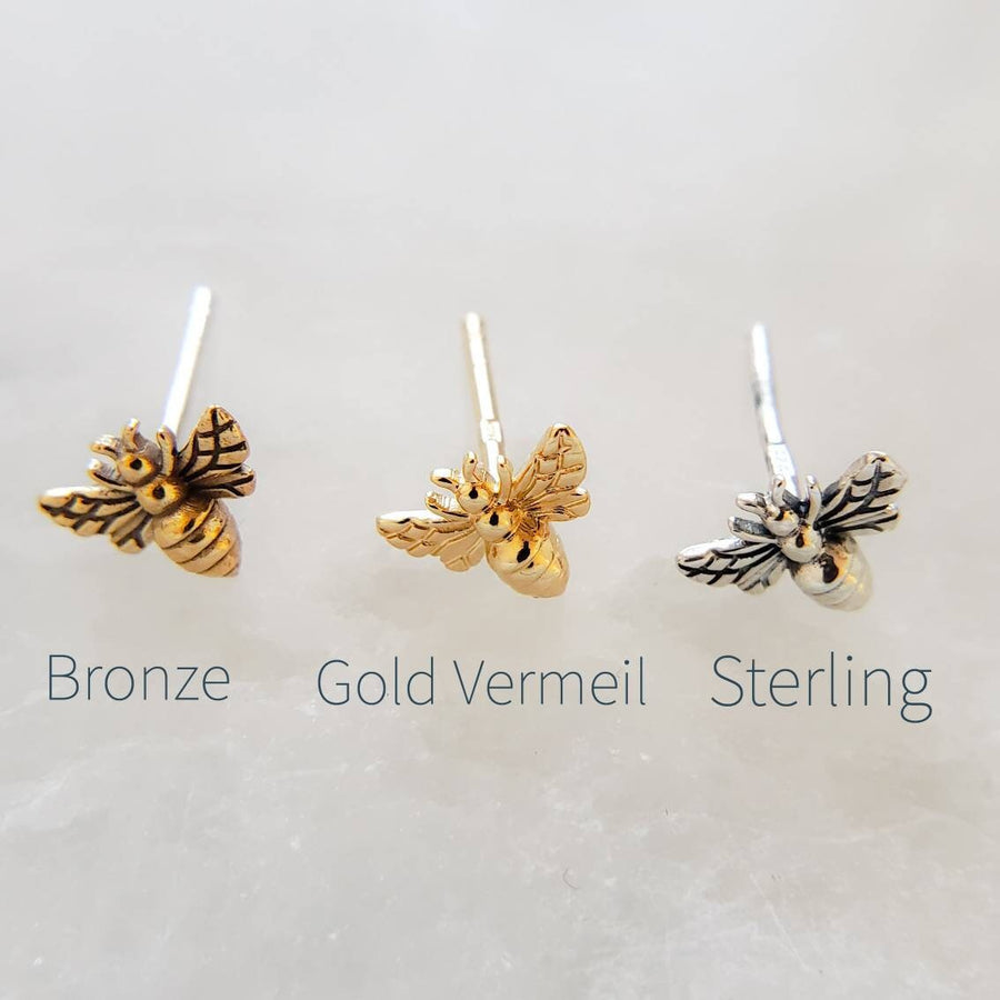 Tiny Honey Bee Studs • Dainty Bee Earrings • Bumble Bee Studs • Tiny Gold Bees • Little Bee Earring Studs • Delicate Bee Jewelry • Gift