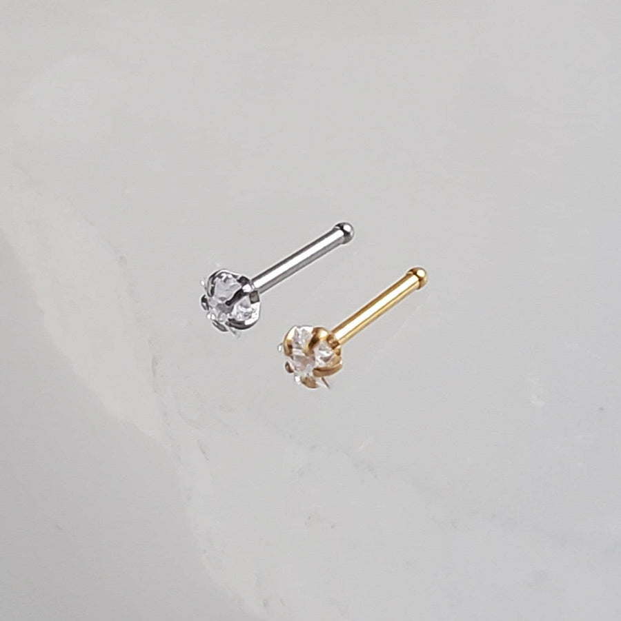 Star CZ Nose Bone • 20 Gauge Nose Stud • Star CZ Diamond Nose Stud • 20g • 316L Surgical Steel • Dainty Stud • Star Shape • Body Jewelry