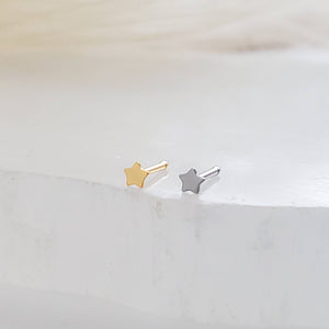 Tiny Star Nose Studs • Nose Bone • 20g • Surgical Steel • Gold • 2.5mm Star Stud • Delicate Nose Stud • Dainty Stud