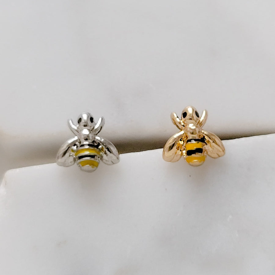 Little Bee Nose Stud • Nose Bone Jewelry • Tiny Bee Nose Jewelry • Cute Nose Stud • Surgical Steel • 20 Gauge • Gold Honey Bee