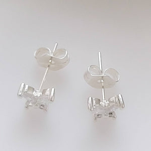 Tiny Butterfly Studs • Dainty Sparkle Studs • Second Piercing • 22 Gauge • Sparkle Butterflies • Marquise Diamond CZ • Delicate Earrings