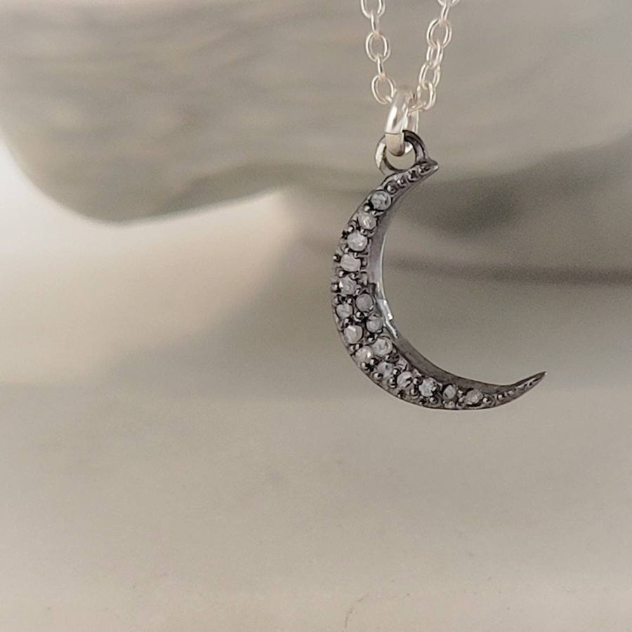 Diamond Crescent Moon Necklace