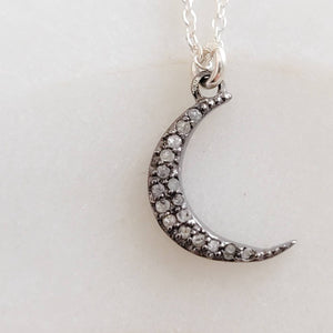 Diamond Crescent Moon Necklace