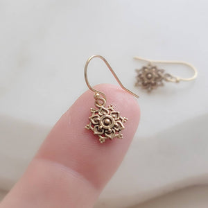 Bronze or Sterling silver Mandala drop earrings by Studio Blue on Etsy