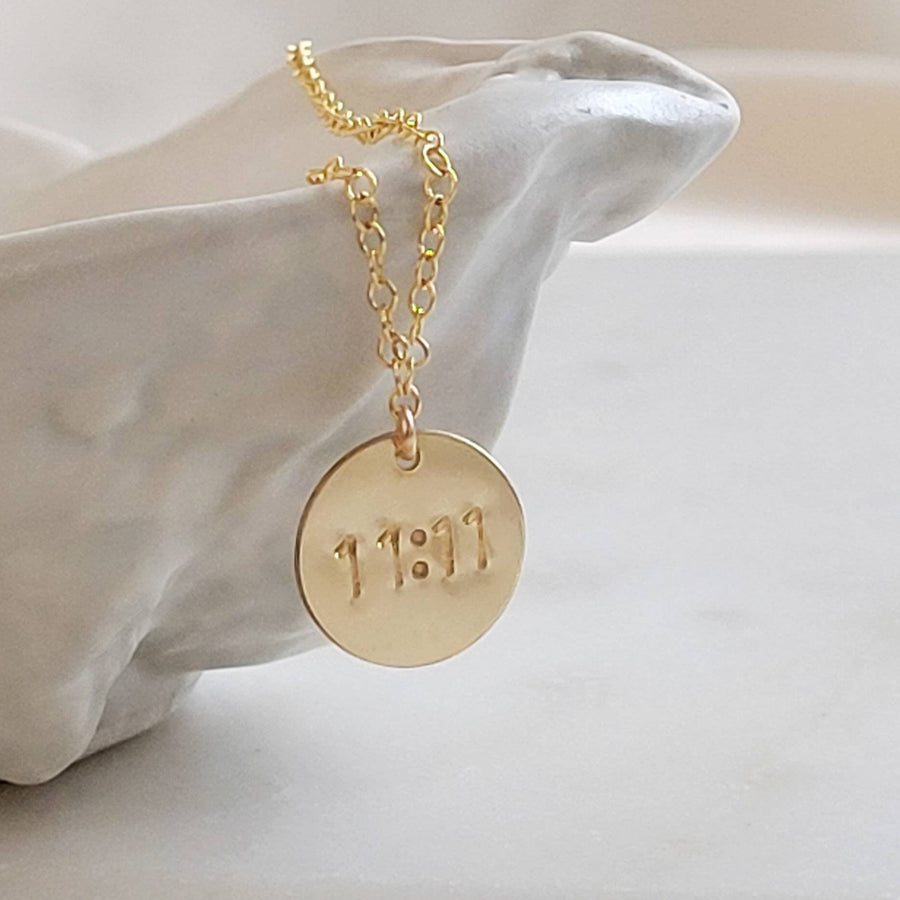 11:11 Necklace • Angel Number Charm • Make A Wish • Angel Time • Lucky Number Jewelry • Personalized Necklace Set • Waterproof Necklace