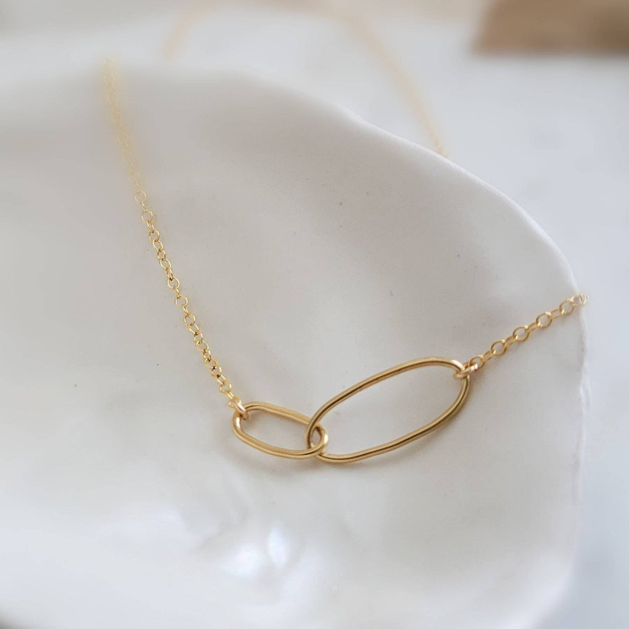 Oval Links Necklace • Linked Pendant • Infinity Necklace • Family Necklace • Sister Necklace • Necklace For Mom • Eternity Links