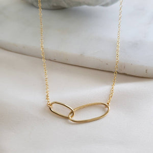 Oval Links Necklace • Linked Pendant • Infinity Necklace • Family Necklace • Sister Necklace • Necklace For Mom • Eternity Links