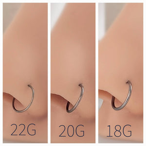 Thin Titanium Endless Hoops • Tiny Hoops • Skinny Hoop • Seamless Hoops • F67 Implant Grade • Cartilage • Tragus • Septum • Nose Ring • 22g