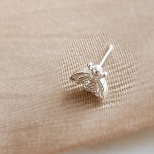 Tiny Bee Nose Bone • 24 Gauge • Sterling Silver Nose Jewelry • Little Bee Nose Stud • Small Nose Piercing