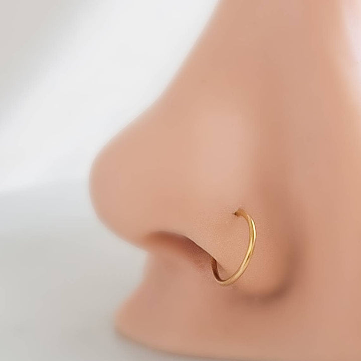 Super Thin Endless Nose Hoop • Tiny Hoop • Sleeper Hoop • Lip Ring • Dainty Earring • Cartilage • Septum • Nose Ring • Eyebrow Ring • 20g