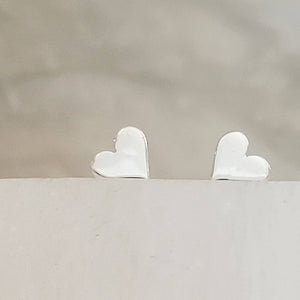 Teeny Tiny Heart Studs • Small Earring Studs • Petite Hearts • Solid Heart Posts • Simple Minimal Earrings • Sterling Silver Heart Studs