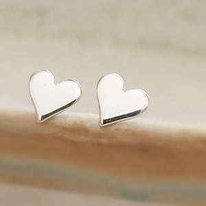 Teeny Tiny Heart Studs • Small Earring Studs • Petite Hearts • Solid Heart Posts • Simple Minimal Earrings • Sterling Silver Heart Studs