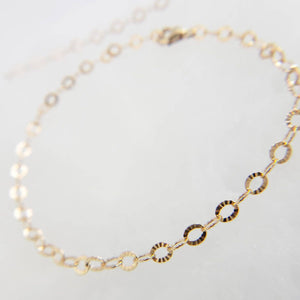 Sparkle Chain Bracelet • Diamond Cut Link • Delicate Gold Bracelet • Stacking • Layering • Gift For Her • Girlfriend Gift • Dainty Jewelry