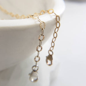 Sparkle Chain Bracelet • Diamond Cut Link • Delicate Gold Bracelet • Stacking • Layering • Gift For Her • Girlfriend Gift • Dainty Jewelry