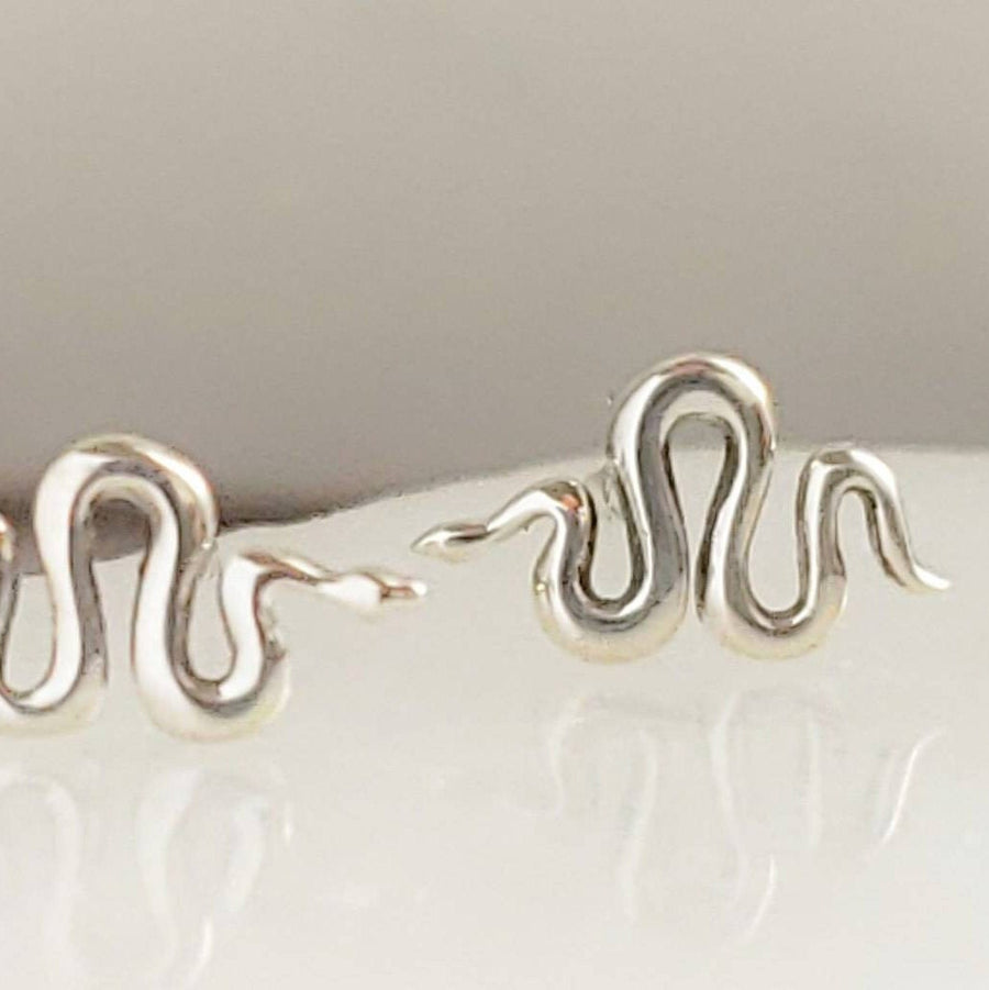 Tiny Snake Studs • Golden Snake Earrings • Small Stud Earrings • Little Snakes • Delicate Post Earrings • Snake Jewelry