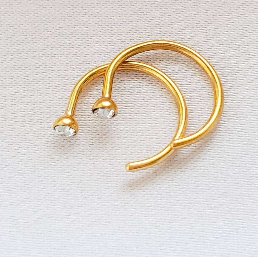 Dainty SPARKLE Hug Hoops • Flush Set CZ • 20 Gauge • Thin CZ Diamond Hoops • Open Skinny Hoop • Modern Hoop Earrings • Tiny Hug Hoops