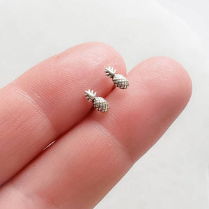 Teeny Tiny Pineapple Studs • Little Silver Pineapples • Baby Pineapple Earrings • Tiny Studs • Hawaiian Style • Little Silver Studs