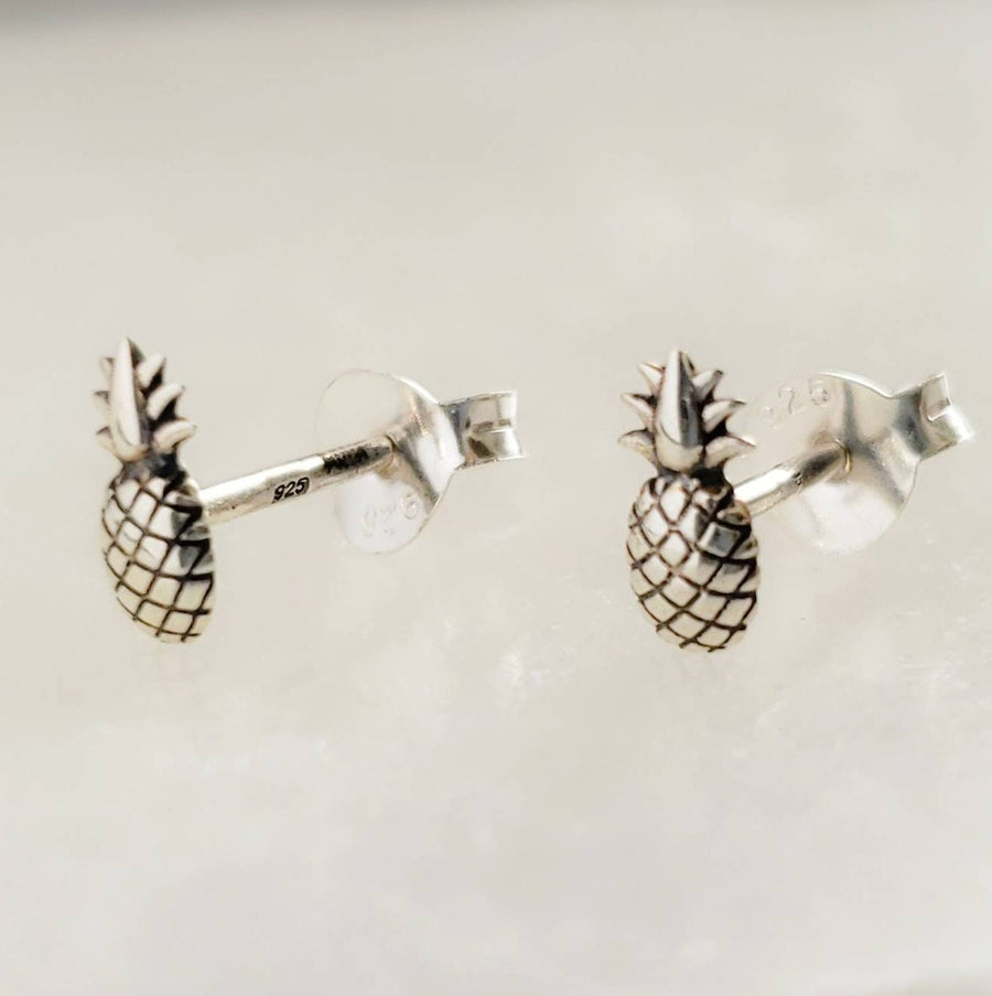 Teeny Tiny Pineapple Studs • Little Silver Pineapples • Baby Pineapple Earrings • Tiny Studs • Hawaiian Style • Little Silver Studs