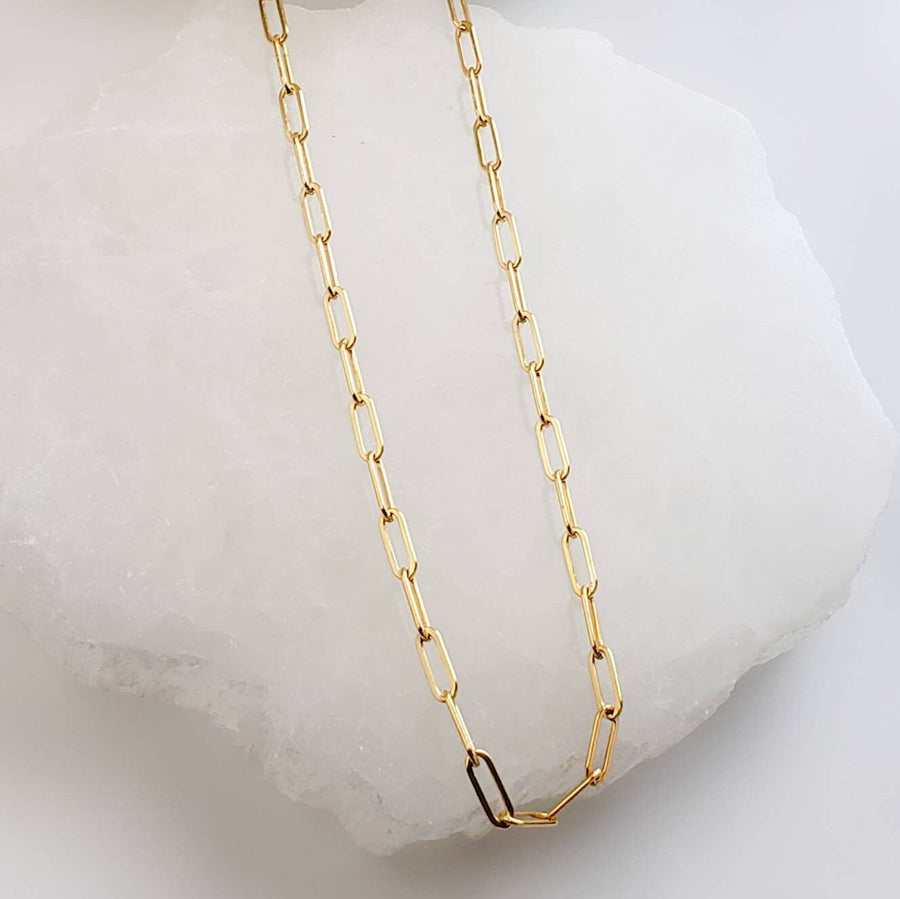 Modern Link Necklace • Minimalist Chain • Chunky Chain • Rectangle Chain • Modern Gold Links • Golden Minimalist Chain • Paper Clip Link