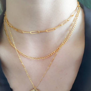 Dainty Curb Chain Necklace • Modern Minimalist Layering Necklace • Flat Gold Chain • Simple Gold Chain • Cuban Curb Chain • Gold Chain Link