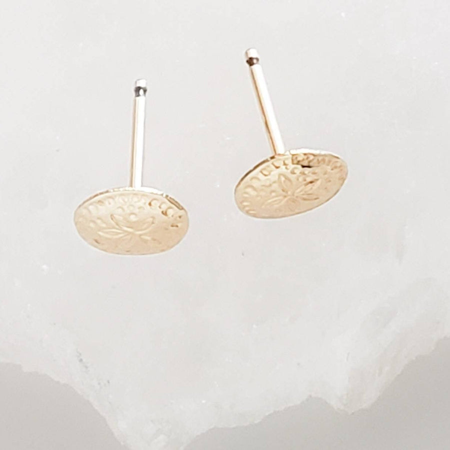 Sand Dollar Studs • Tiny Gold Earrings • Beach Themed Stud Earrings • Gold Sand Dollar Studs • Tiny Sand Dollar Earrings • Tropical Studs