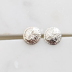 Sand Dollar Studs • Tiny Gold Earrings • Beach Themed Stud Earrings • Gold Sand Dollar Studs • Tiny Sand Dollar Earrings • Tropical Studs